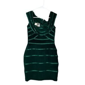 VTG Tadashi Shoji Green Bandage Dress Size XS